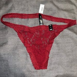 Torrid Burgundy Lace Thong Size 2